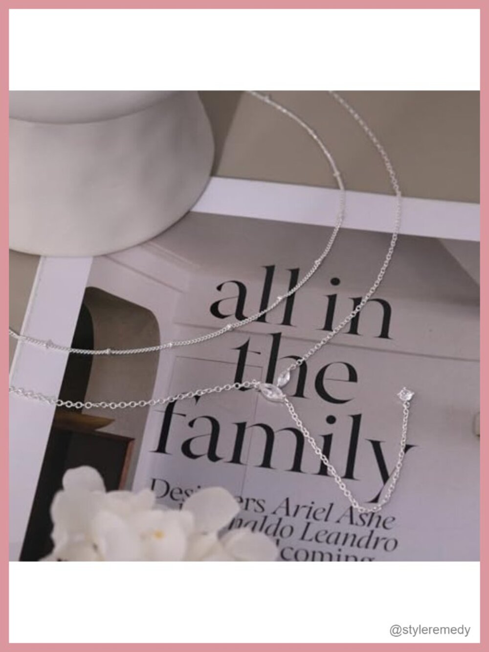 Dainty Layered Y-Shaped Lariat Necklace 14K Gold Plated Brass Crystal CZ Drop - Picture 6 of 6